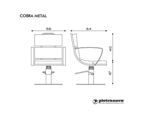 Кресло парикмахерское COBRA METAL